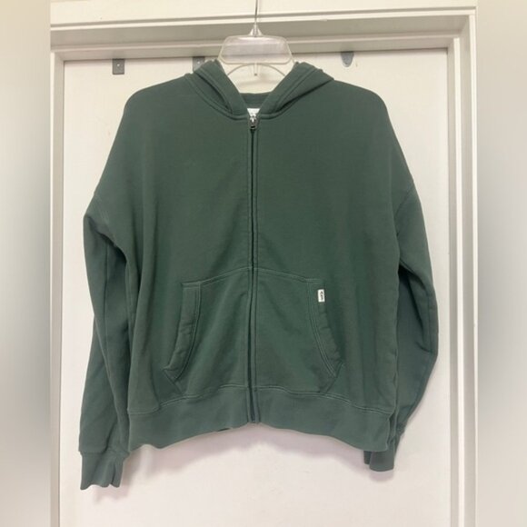 Abercrombie kids zip-up hoodie with kangaroo pockets. - green - size 17/18 - Picture 1 of 7